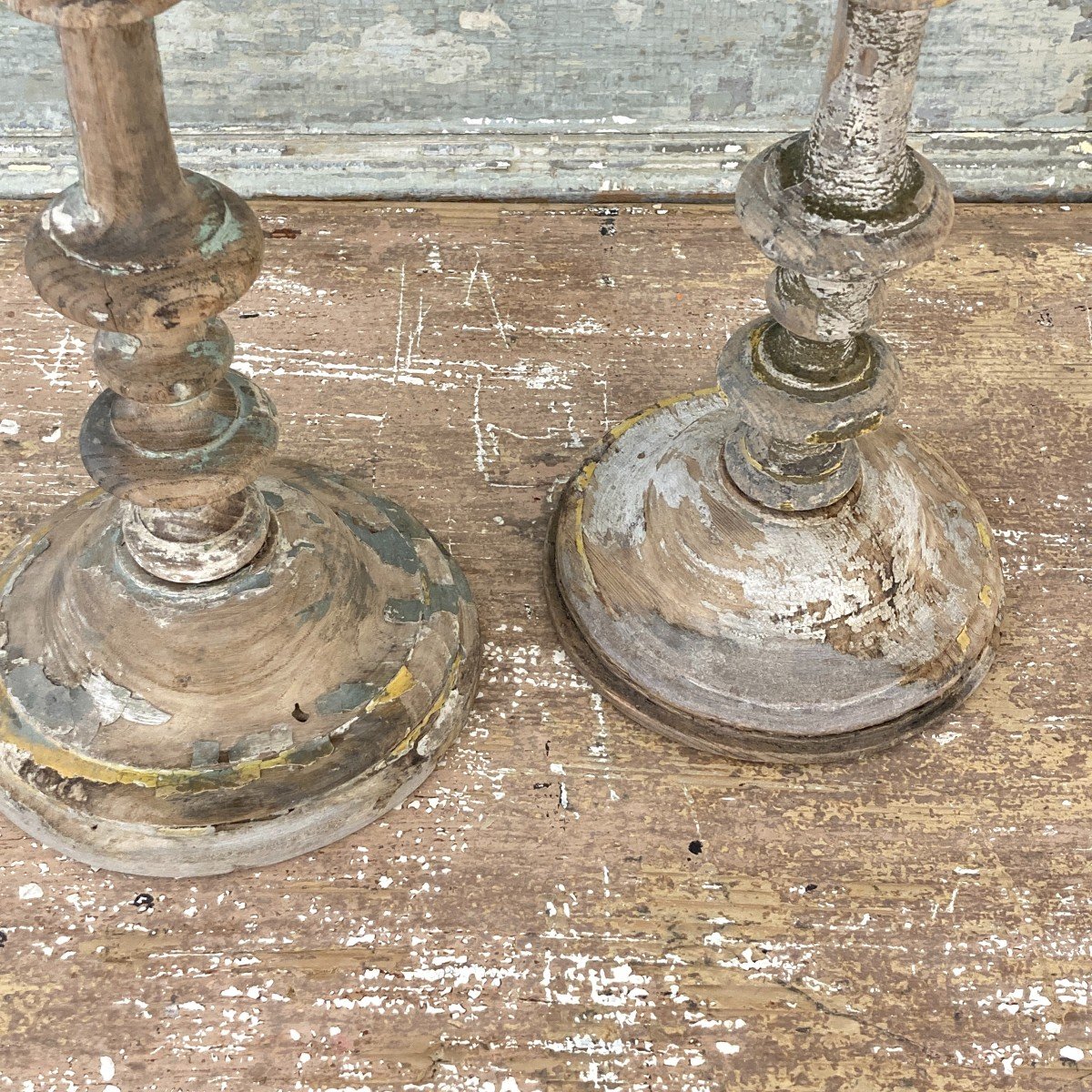 Pair Of 17th Century Candlesticks-photo-2