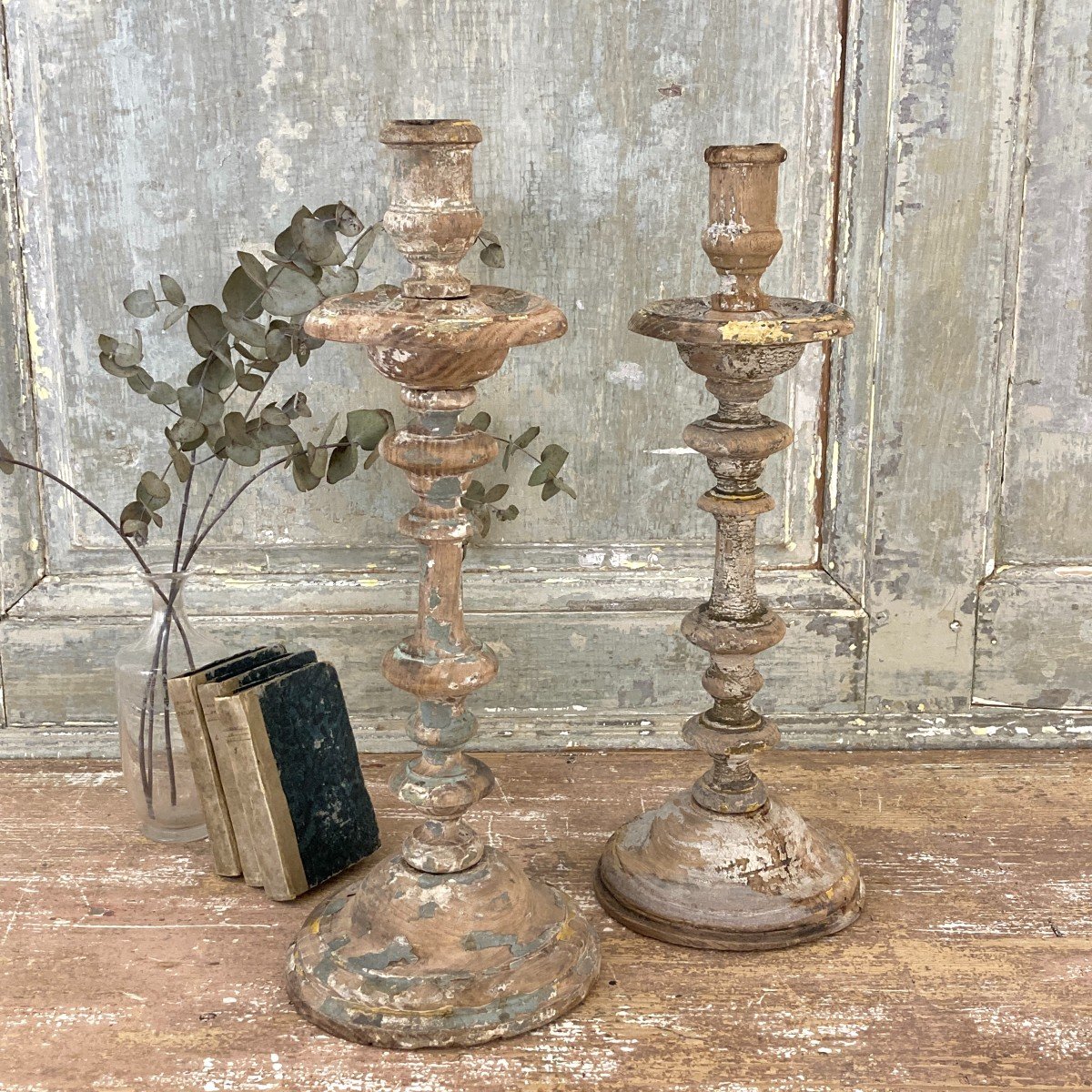 Pair Of 17th Century Candlesticks-photo-4