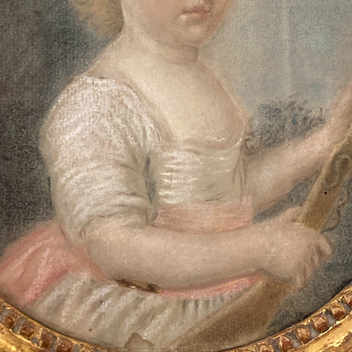 Portrait Of A Young Girl, Late 18th Century-photo-4