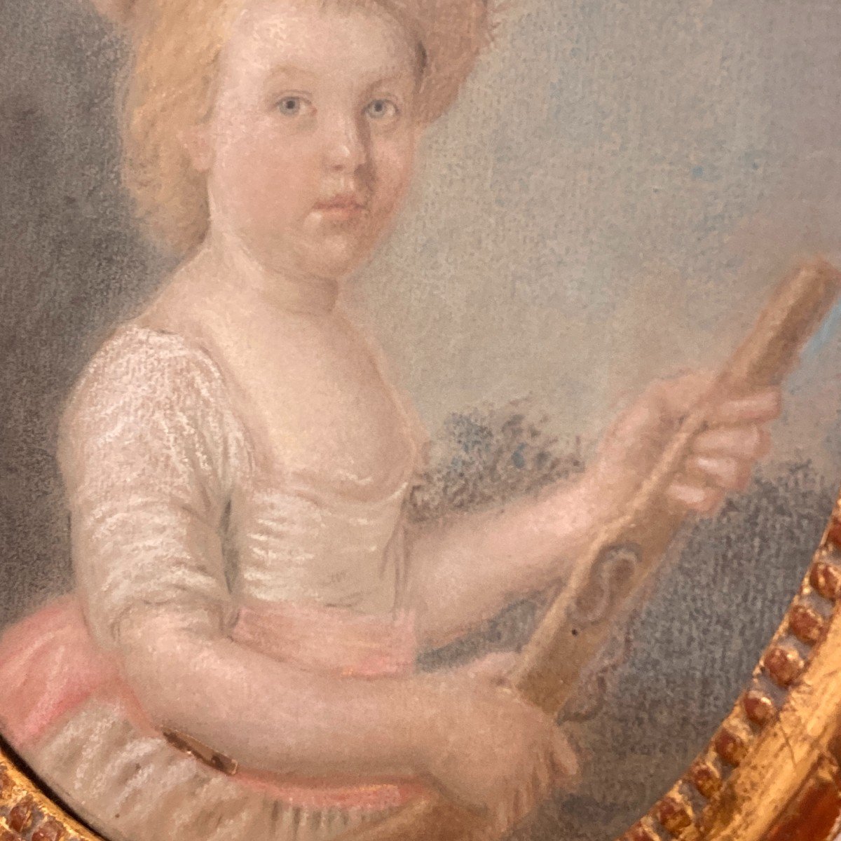 Portrait Of A Young Girl, Late 18th Century-photo-3