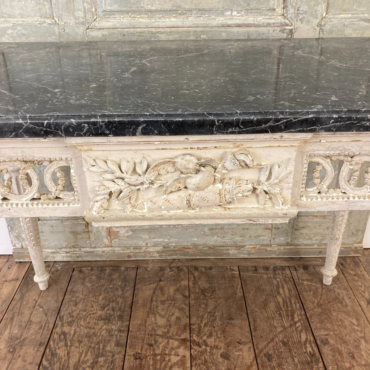 Large 4-legged Console From The Louis XVI Period-photo-3