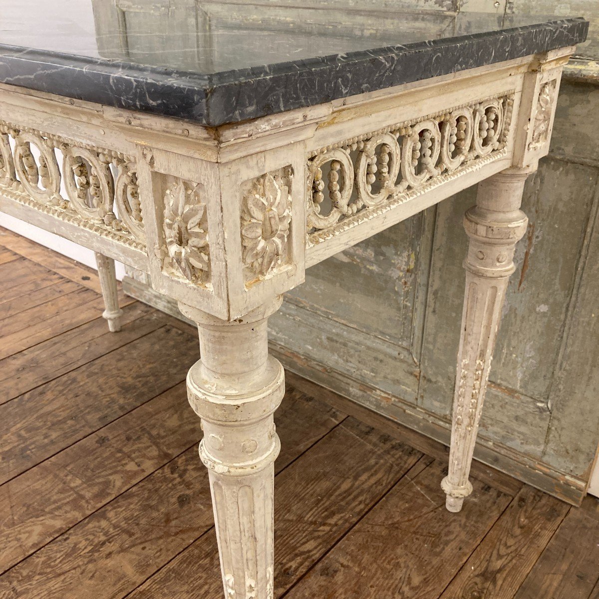 Large 4-legged Console From The Louis XVI Period-photo-4