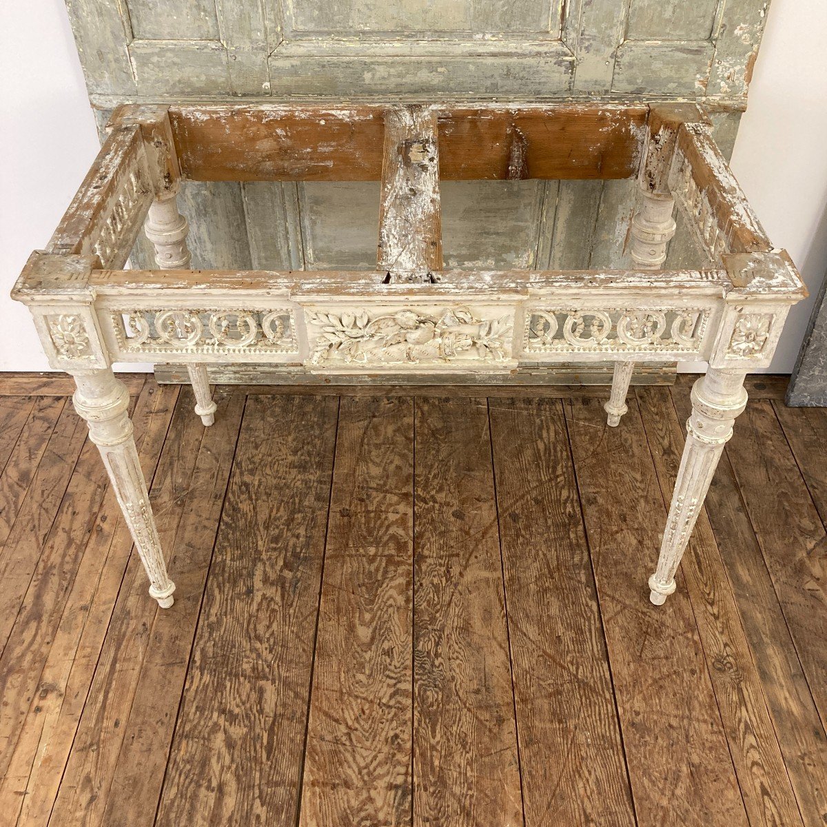 Large 4-legged Console From The Louis XVI Period-photo-6