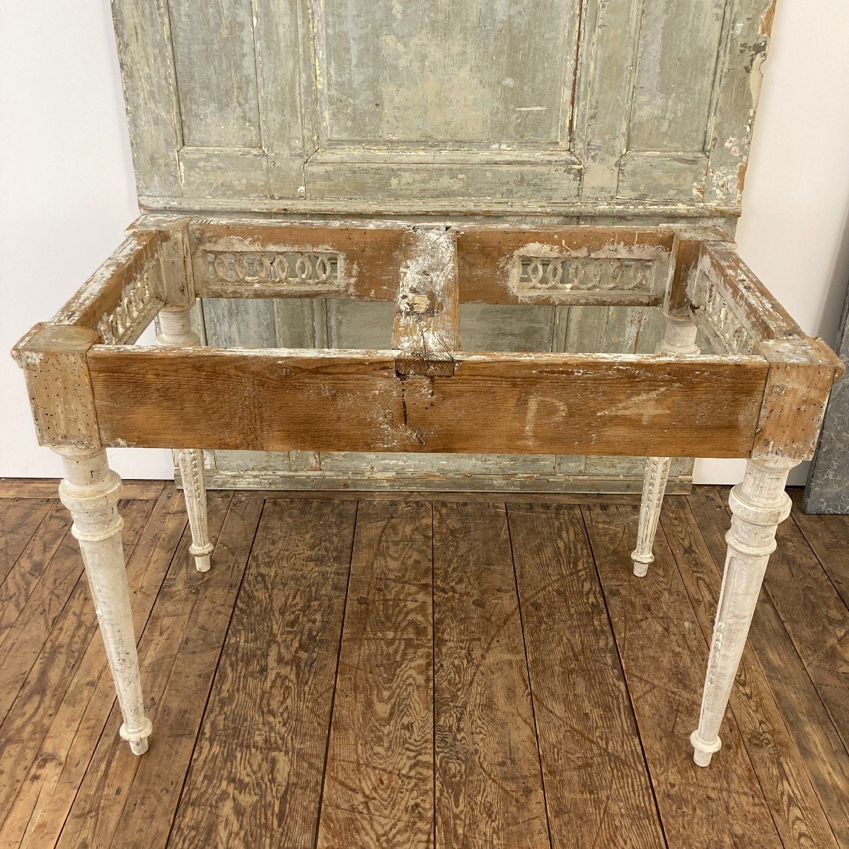 Large 4-legged Console From The Louis XVI Period-photo-7