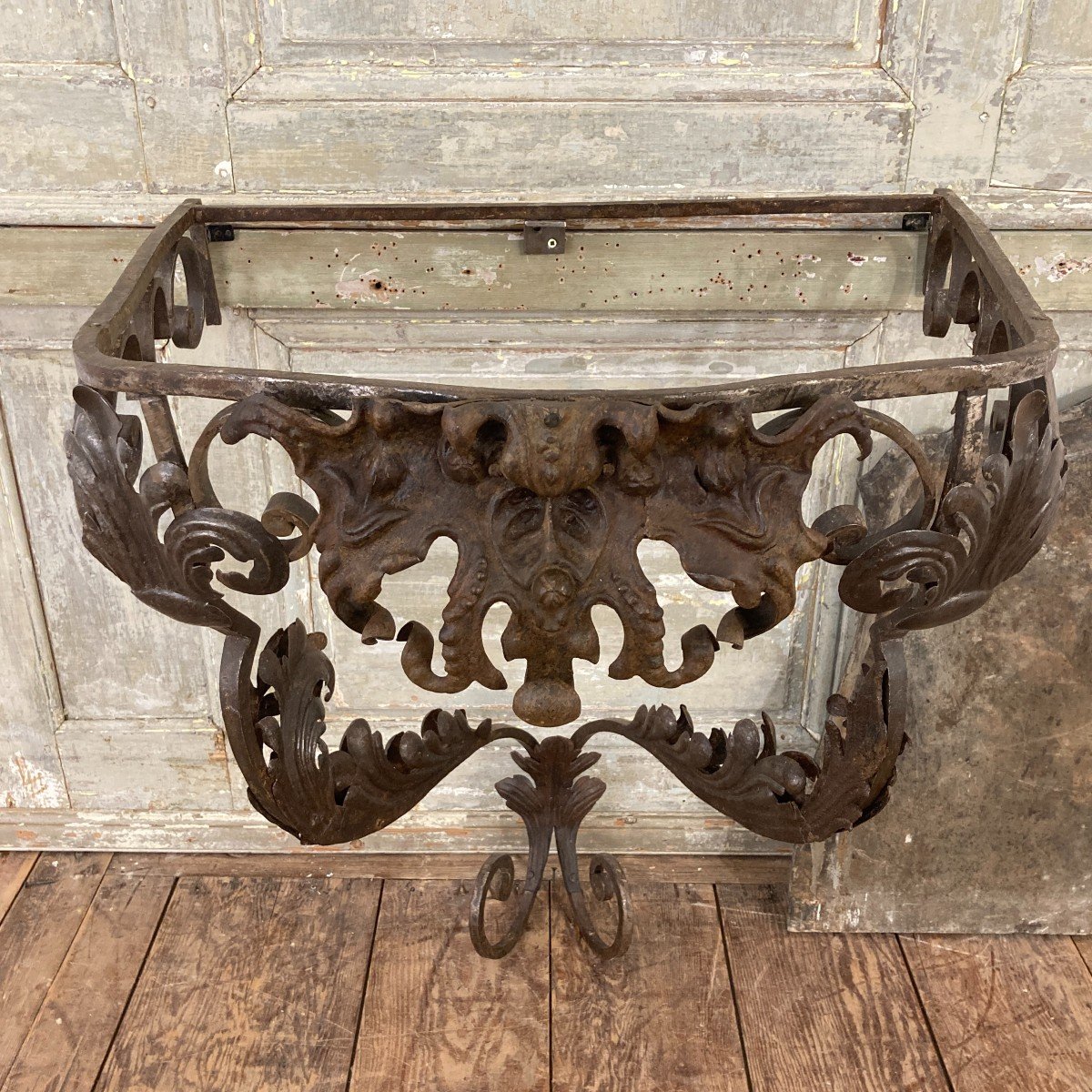 18th Century Provencal Wrought Iron Console-photo-6