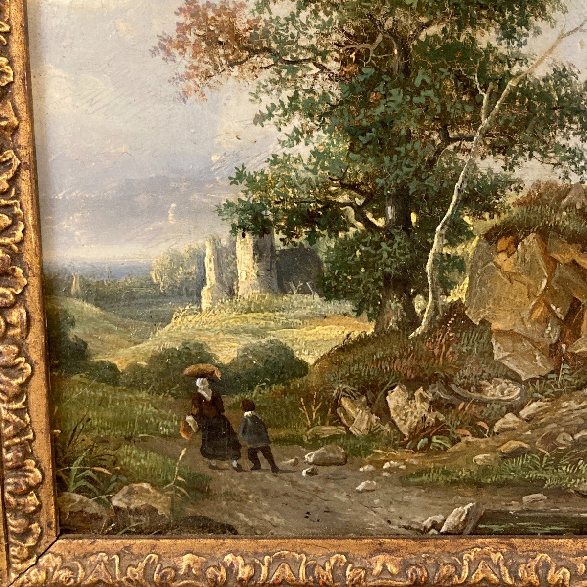 Oil On Panel 19th Century-photo-3