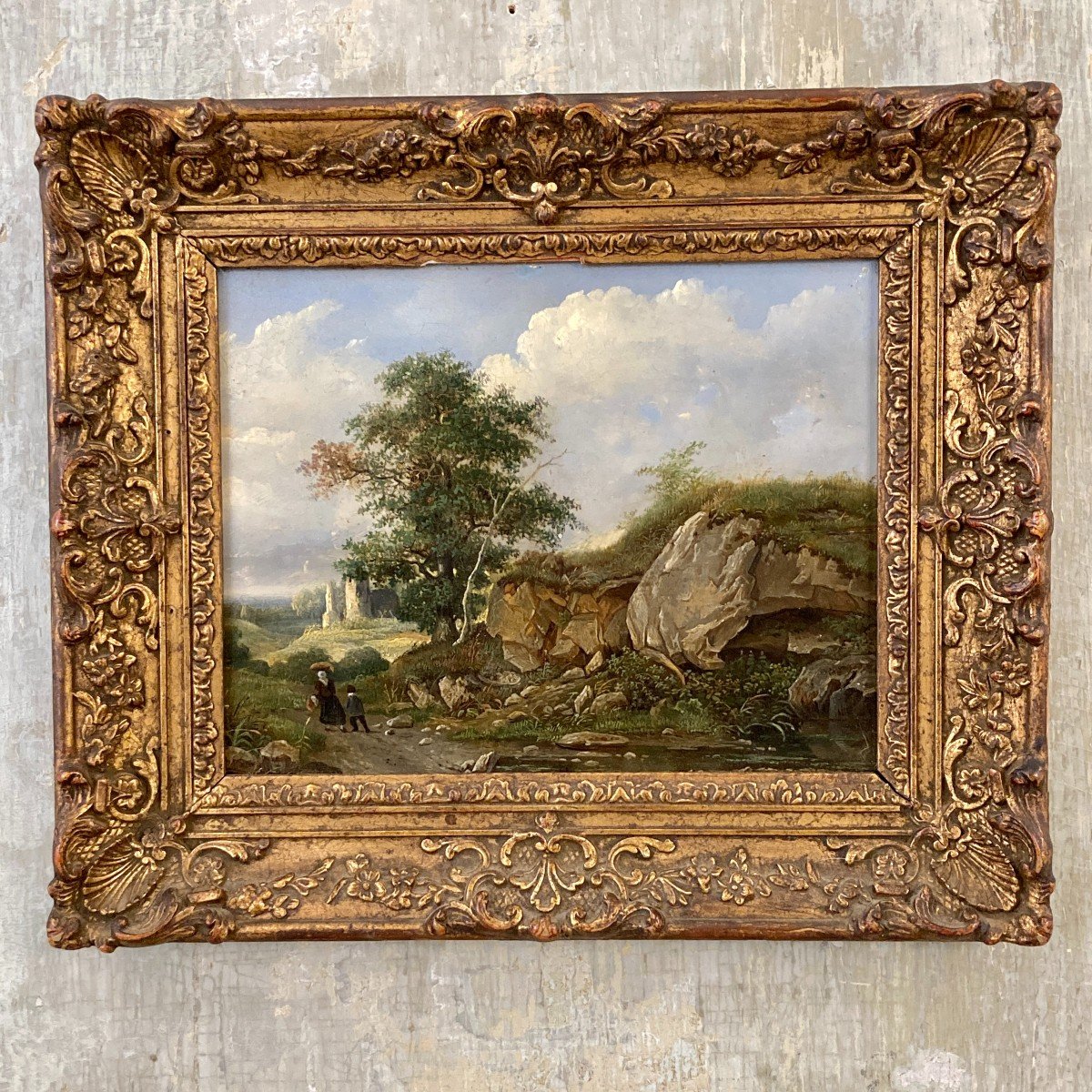 Oil On Panel 19th Century