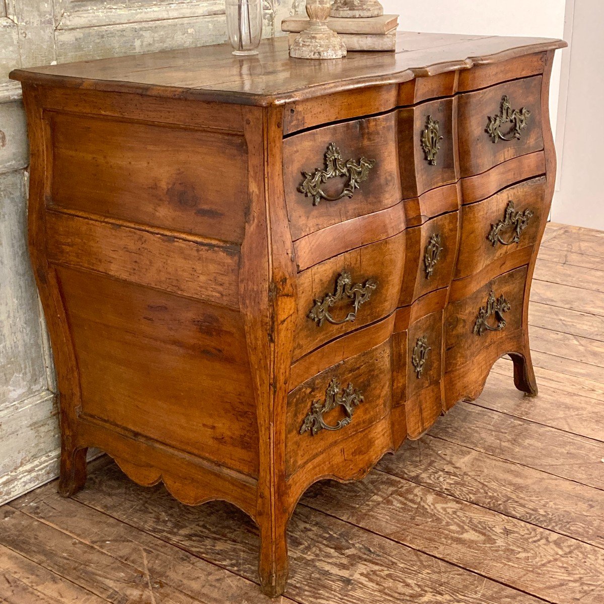 Small Curved Chest Of Drawers 18th Century-photo-4