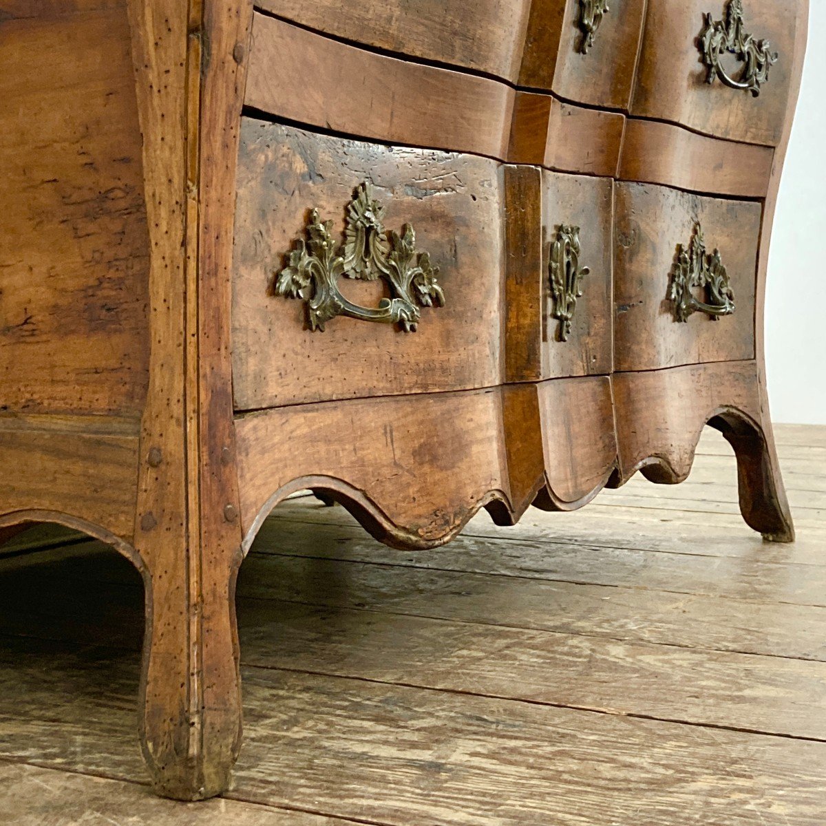 Small Curved Chest Of Drawers 18th Century-photo-3