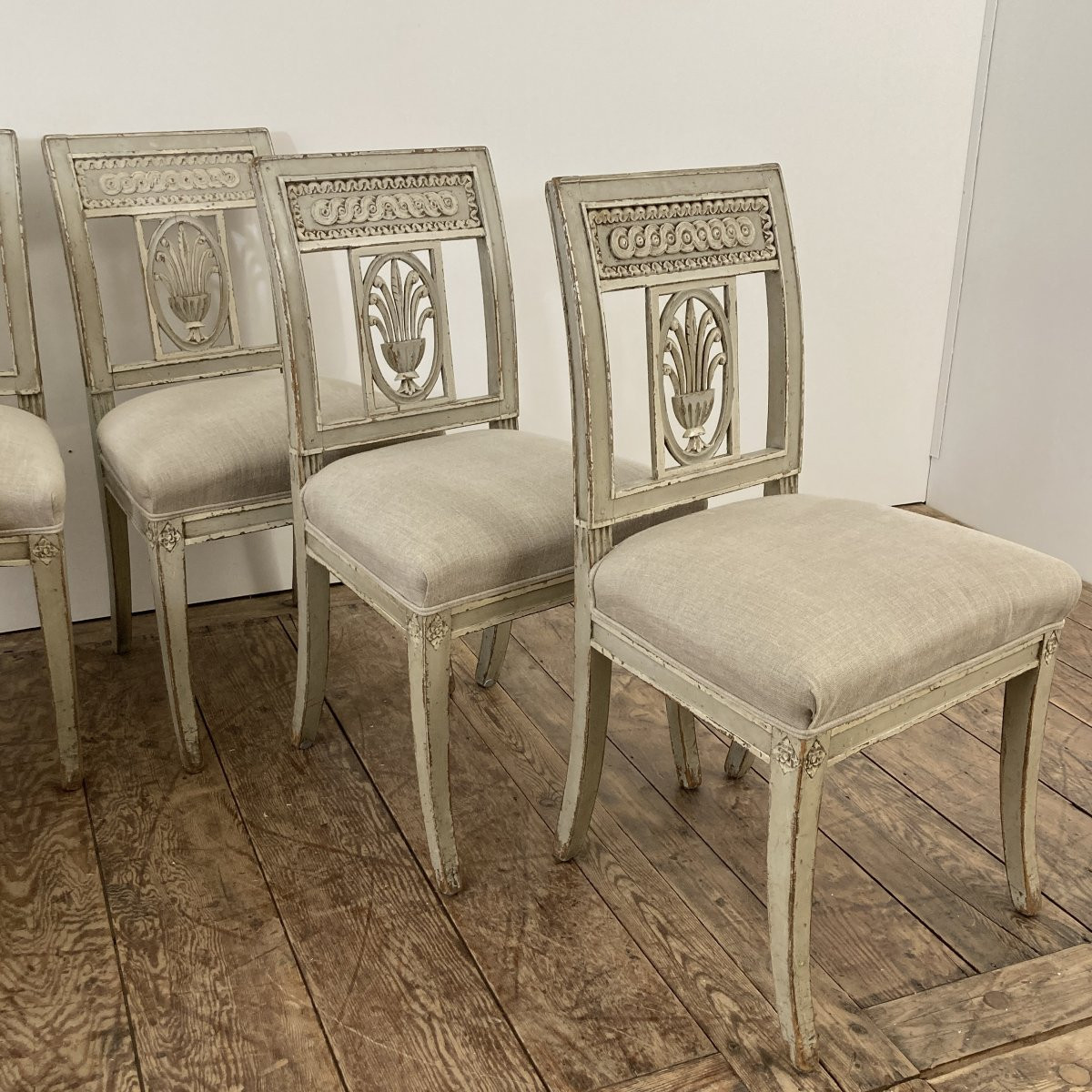 Set Of 6 Directoire Chairs-photo-3