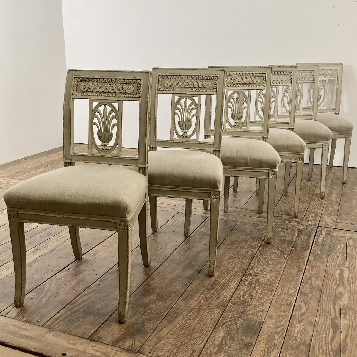 Set Of 6 Directoire Chairs-photo-8