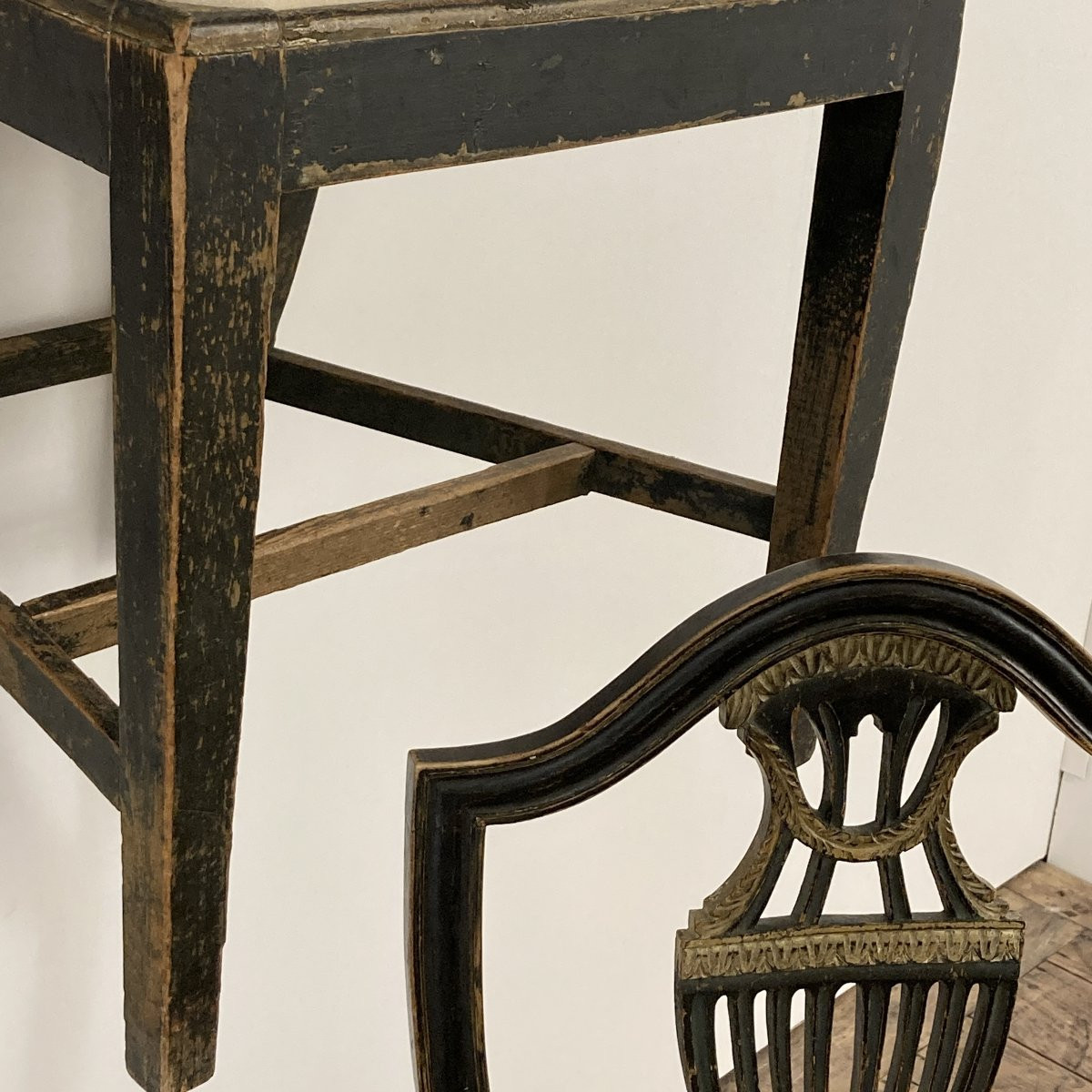 Set Of 4 Swedish Chairs, 19th Century-photo-3