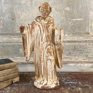 Saint In Carved Wood XVIII