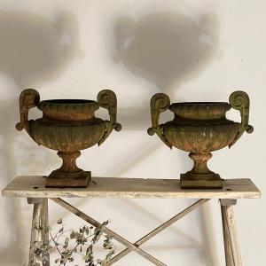 Pair Of 19th Century Cast Iron Basins