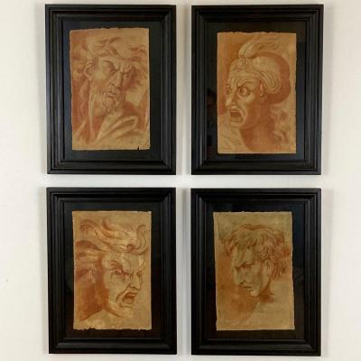 Suite Of 4 Portrait Studies XVIII