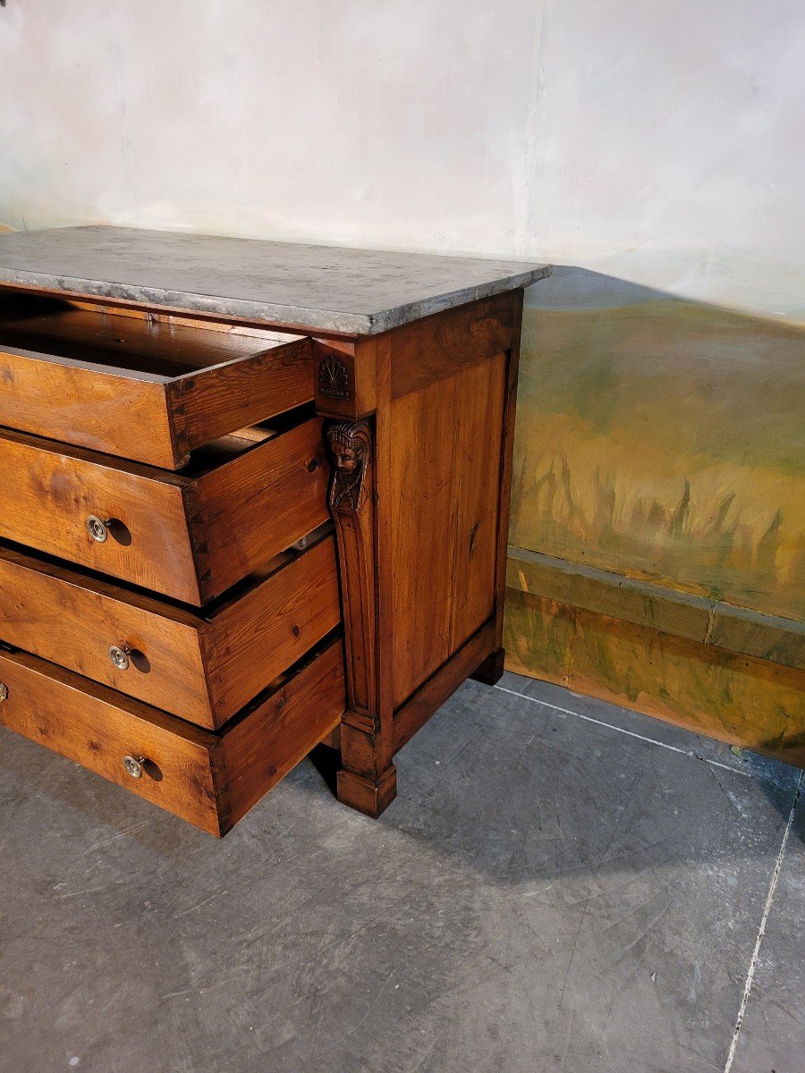 Chest Of Drawers Restoration Period In Walnut-photo-4