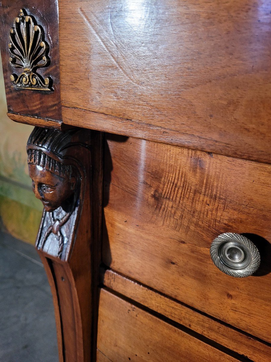 Chest Of Drawers Restoration Period In Walnut-photo-6