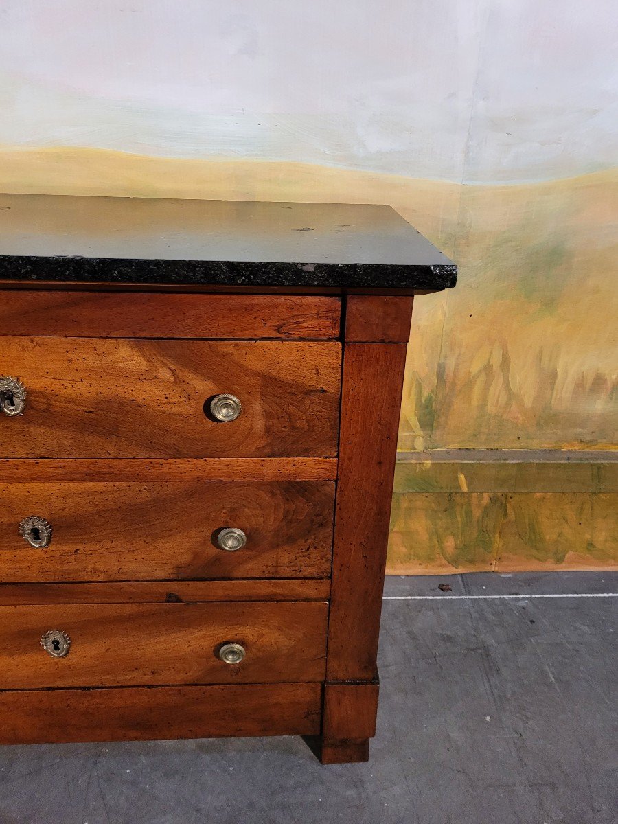 Petite Commode Restauration En Noyer Massif -photo-2