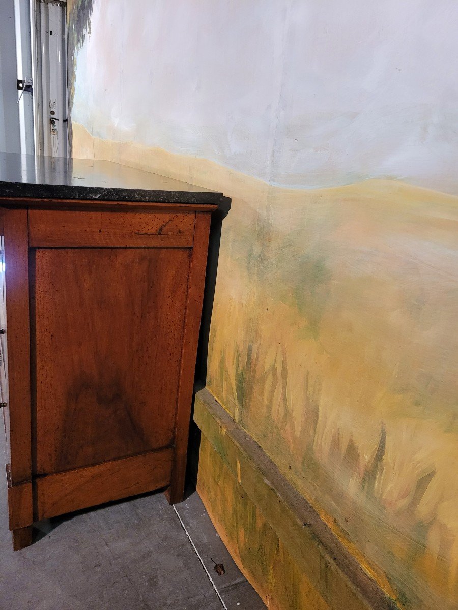 Petite Commode Restauration En Noyer Massif -photo-4