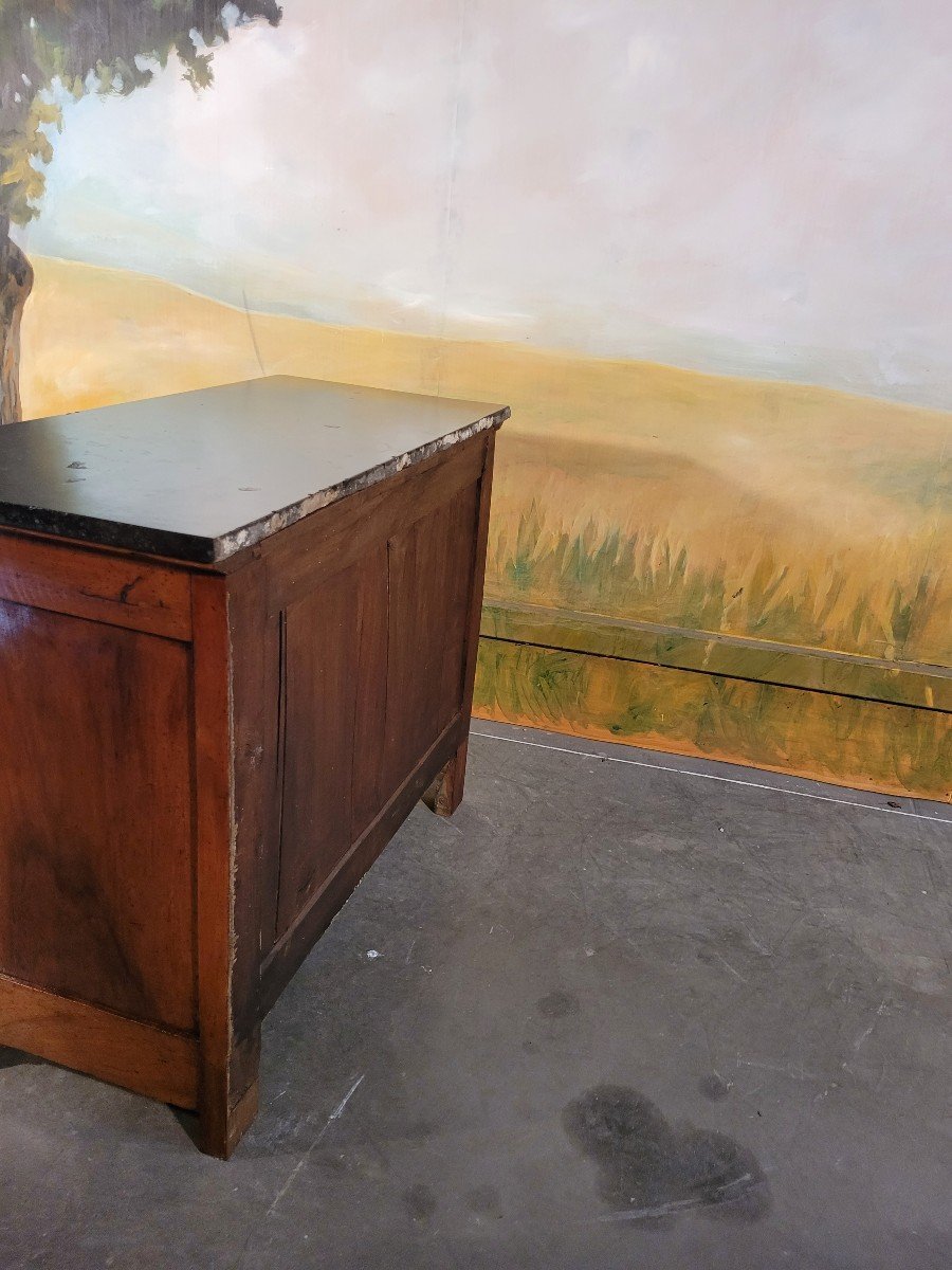 Petite Commode Restauration En Noyer Massif -photo-1