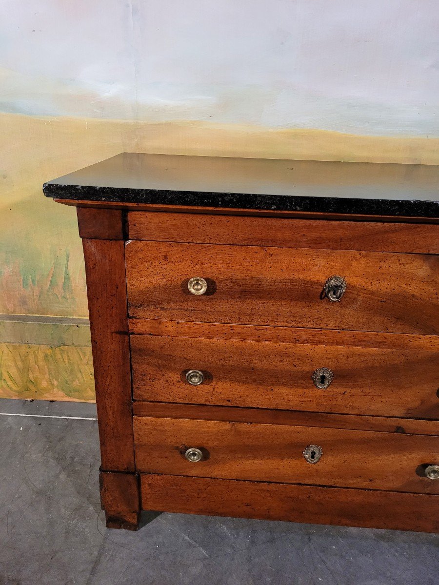 Petite Commode Restauration En Noyer Massif -photo-7