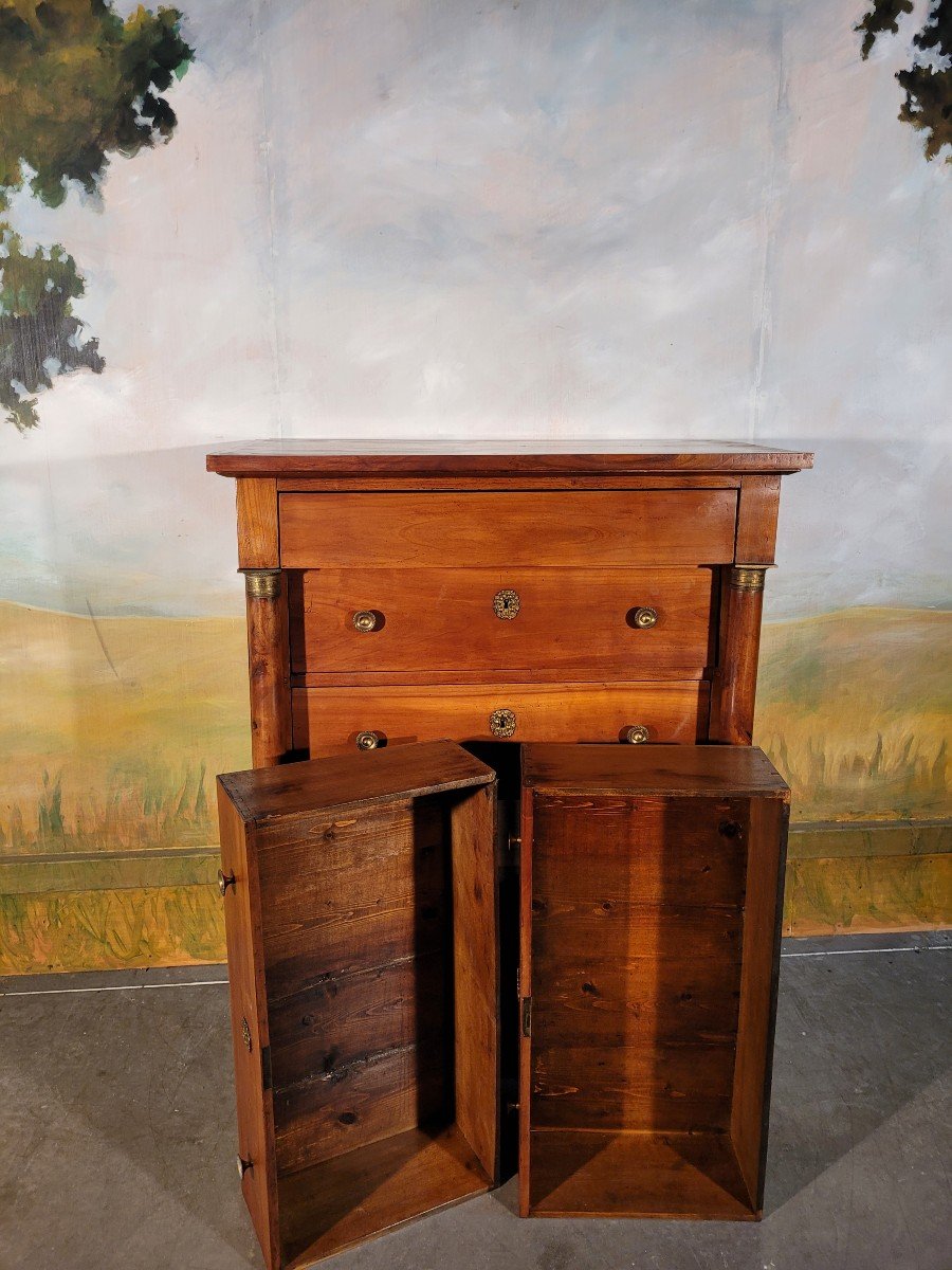 Chiffonier Large Commode In Solid Cherry XIX-photo-4