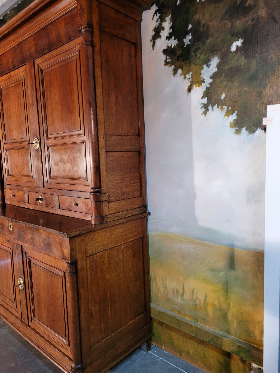 Empire Period Double Sideboard In Oak-photo-7