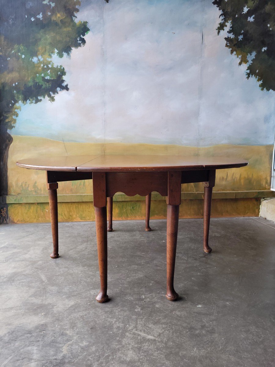 Large Oval Oak Table From The 19th Century -photo-7