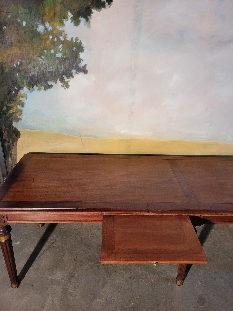 Large Louis XVI Style Mahogany Table -photo-2