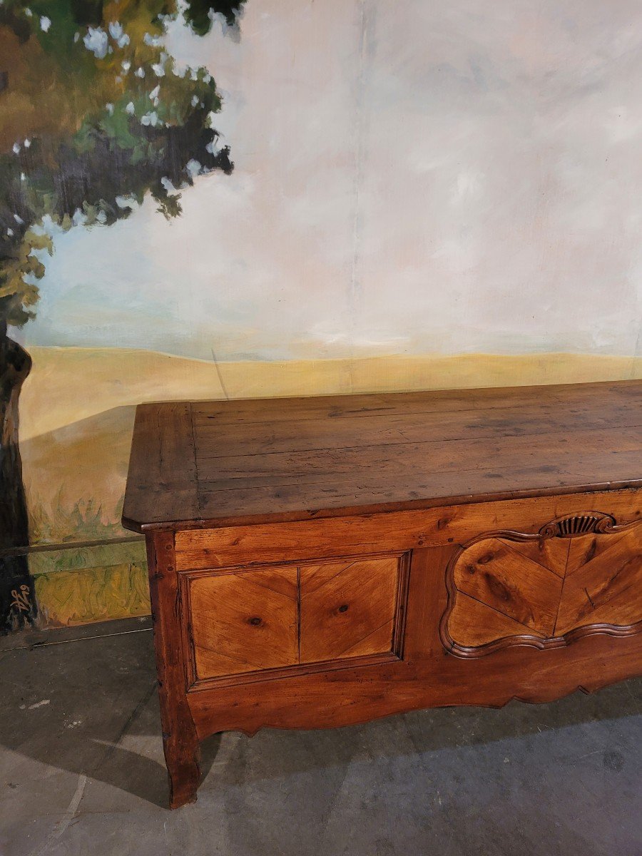 Large Mailbox, Solid Cherrywood Chest, 19th Century-photo-3