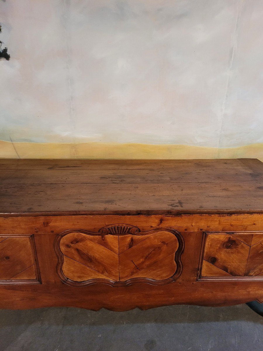 Large Mailbox, Solid Cherrywood Chest, 19th Century-photo-4