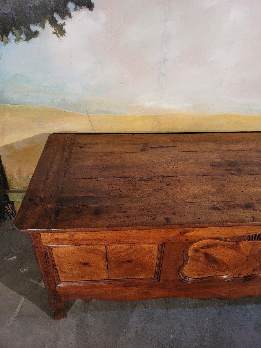 Large Mailbox, Solid Cherrywood Chest, 19th Century-photo-2