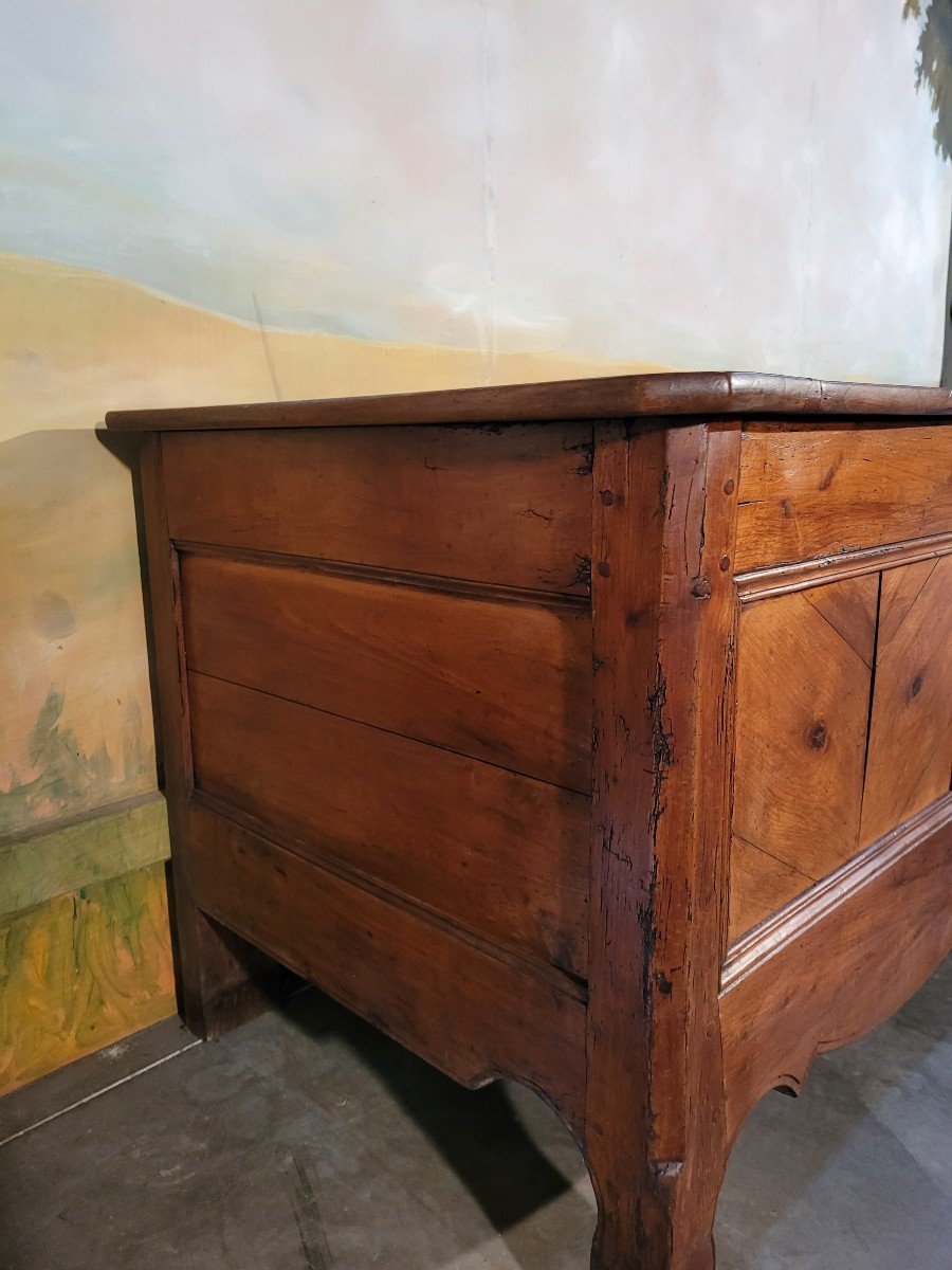 Large Mailbox, Solid Cherrywood Chest, 19th Century-photo-5