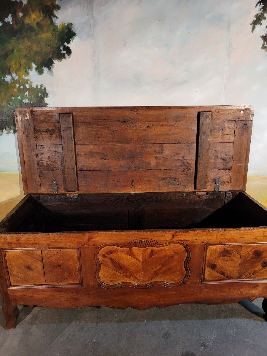 Large Mailbox, Solid Cherrywood Chest, 19th Century-photo-8