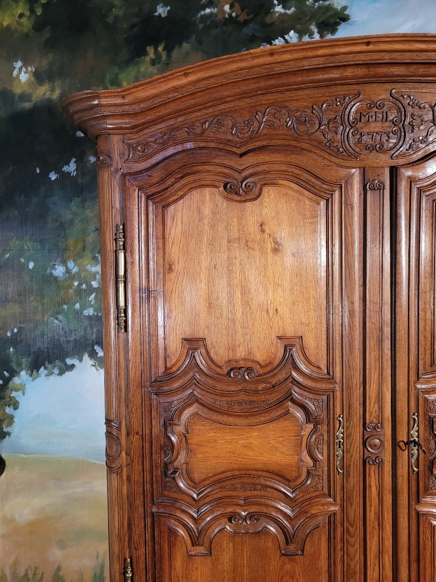 Louis XIV Period Carved Oak Cabinet-photo-1