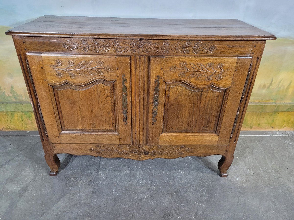 Low Normandy Oak Buffet, 19th Century-photo-2