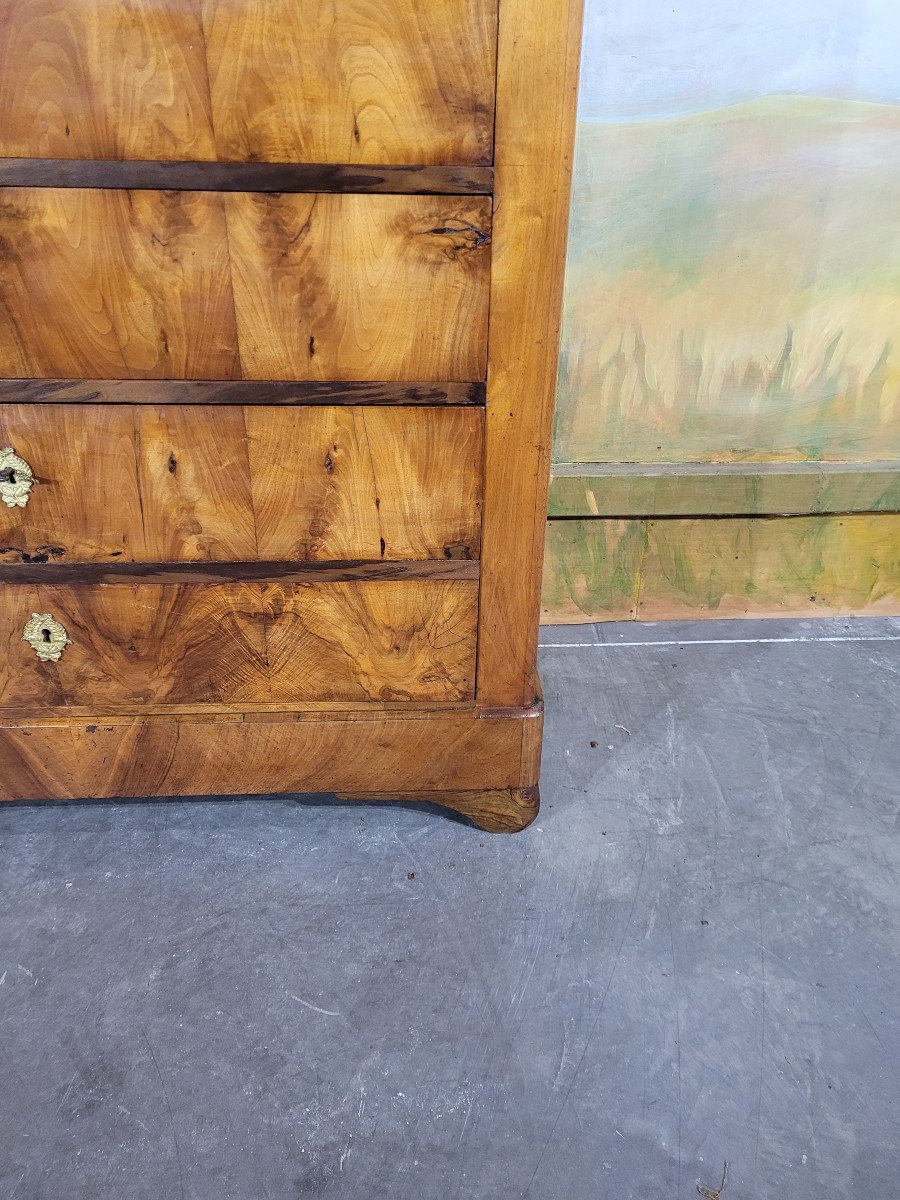 Chest Of Drawers, Large Louis Philippe Period In Walnut-photo-3