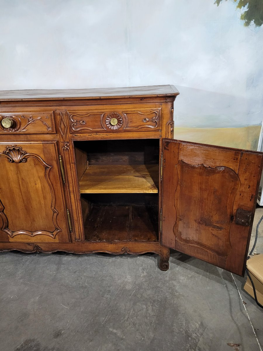 Louis XV Period Sideboard In Solid Cherry Wood-photo-7