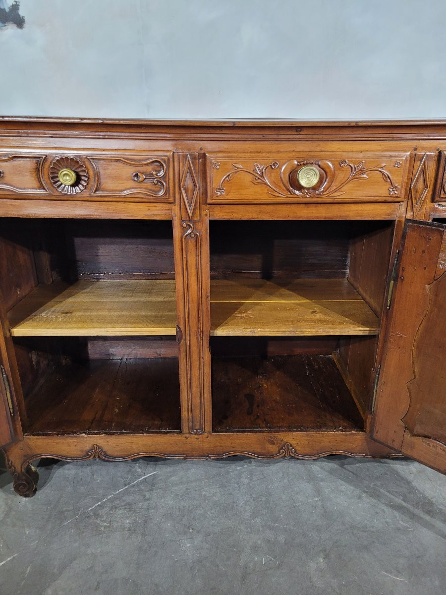 Louis XV Period Sideboard In Solid Cherry Wood-photo-8