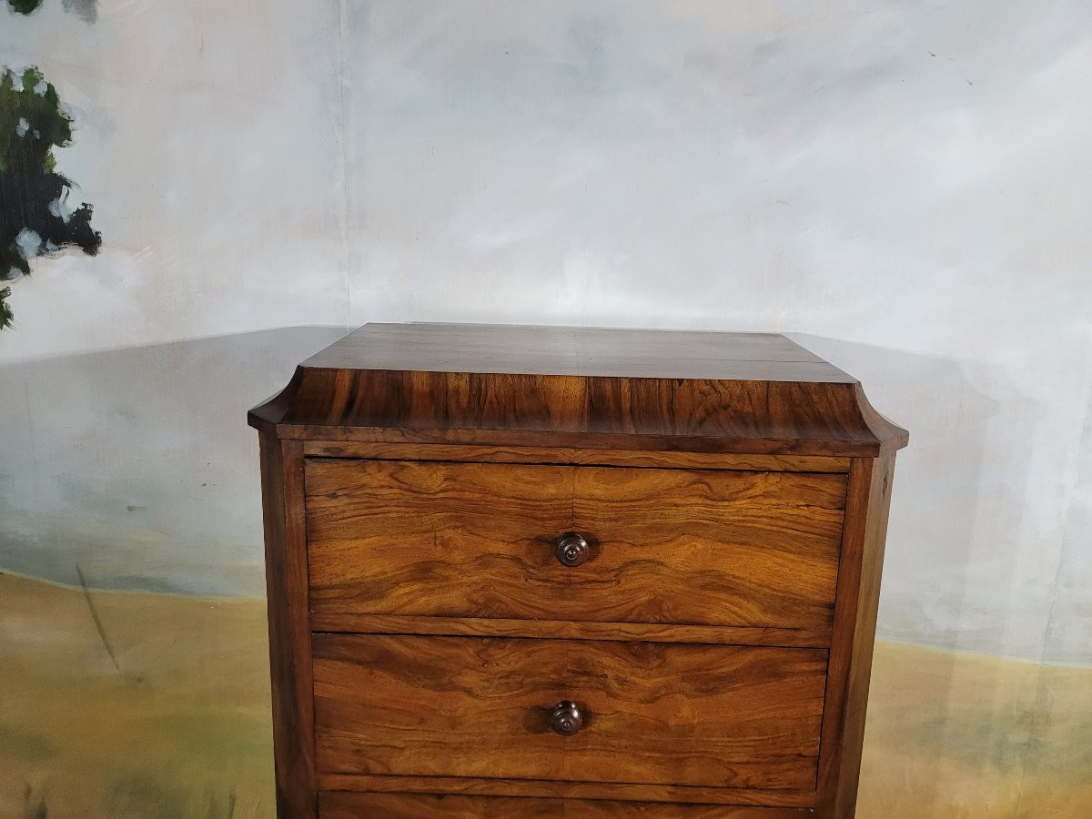 Chiffonnier Grande Commode époque XIX ème En Noyer-photo-4