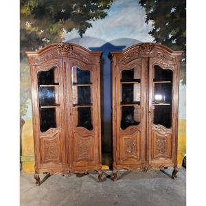 Pair Of Oak Libraries