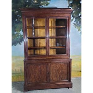 19th Century English Double Body Mahogany Library