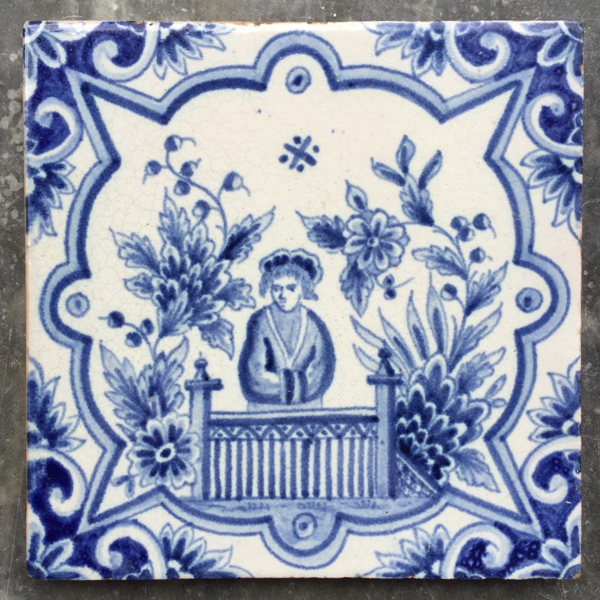 French Tiles With Chinoiserie Decor, Sevres Factory, 19th Century-photo-2