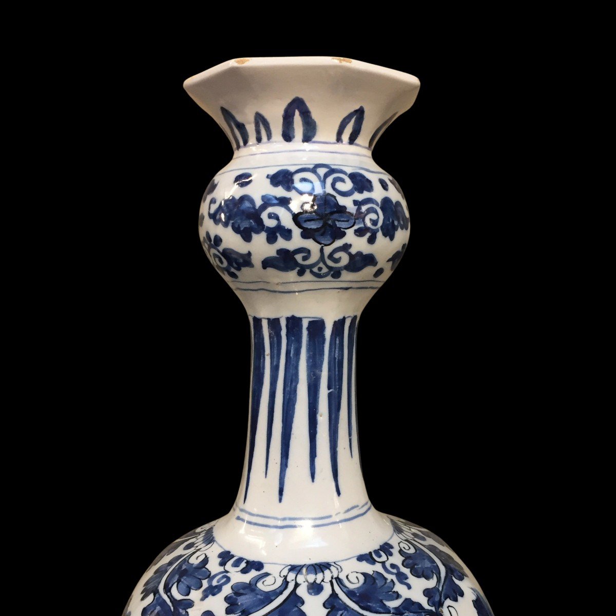 Set Of Two Delft Earthenware Vases With Chinoiserie Decor, 17th Century-photo-4