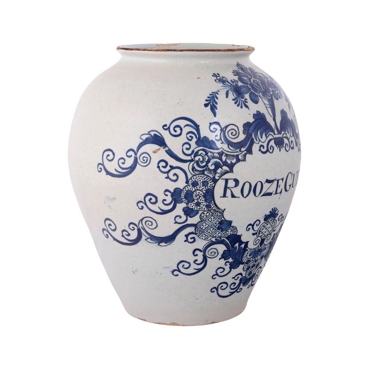 Pot à Tabac En Faïence De Delft: Roozeguer, Début Du XIXe Siècle, Royal Delft-photo-2