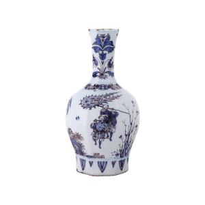 17th Century Delftware Vase With Transitional Style Decoration