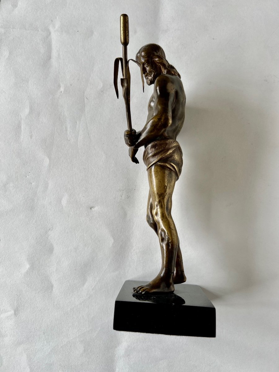 Bronze Statuette "christ Au Reed" Flemish School Early 18th-photo-1