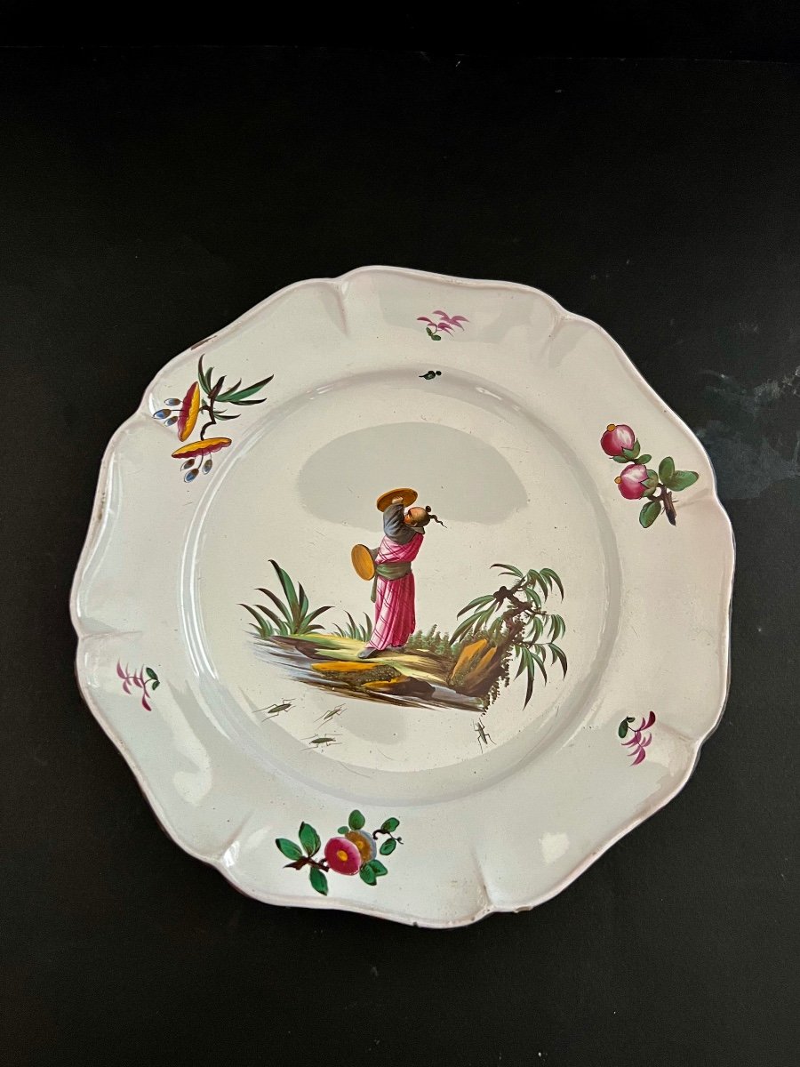 Earthenware Plate From Strasbourg 18th Century