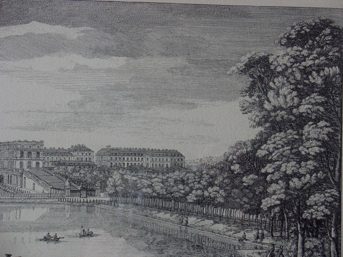 Engraving 18 Th "palace Of Versailles"-photo-3