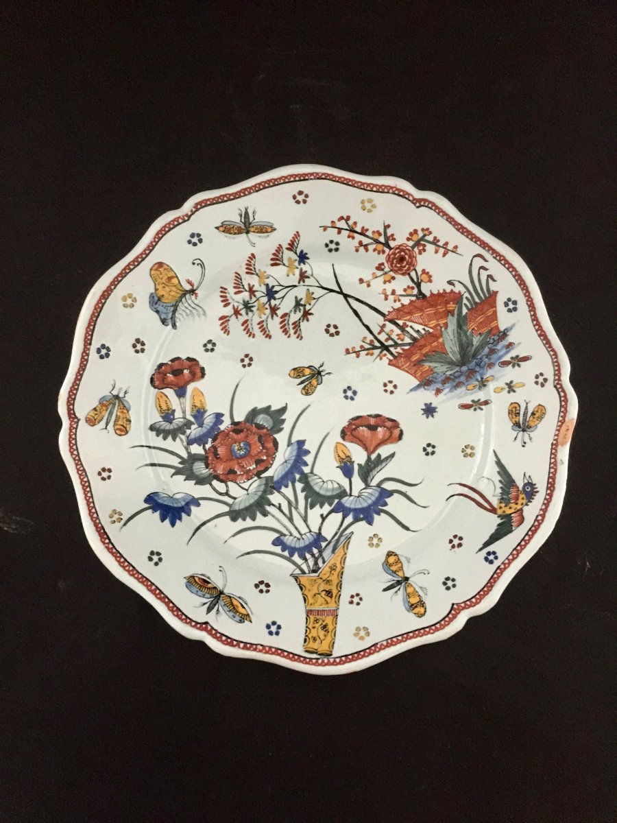 Earthenware Plate From Rouen XVIIIth Century